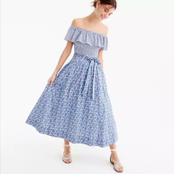J. Crew Tie-waist Skirt in Liberty Delilah Floral